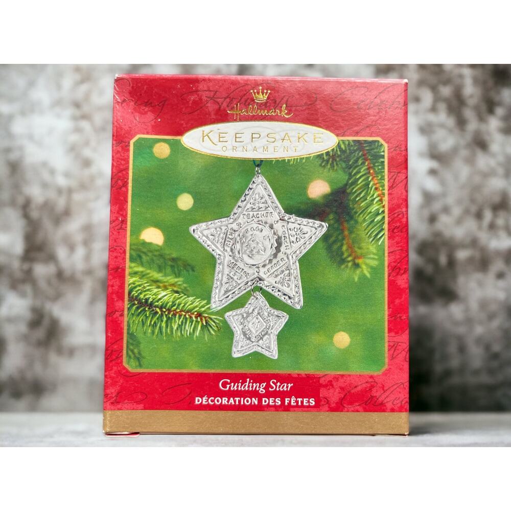 Vintage Hallmark Keepsake Ornament, 2001 Guiding Star, Teacher, Collector Gift